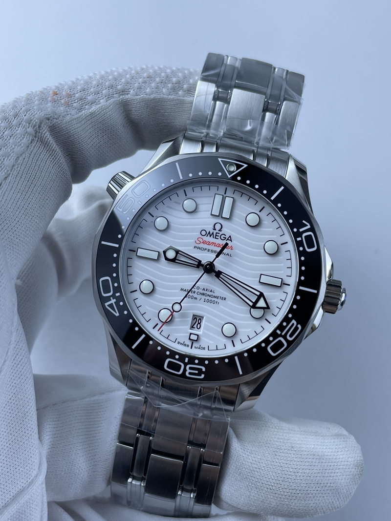 (준비완료/특급배송/)NO.1799/VS공장 오메가 씨마스터 다이버300 화이트다이얼 브슬