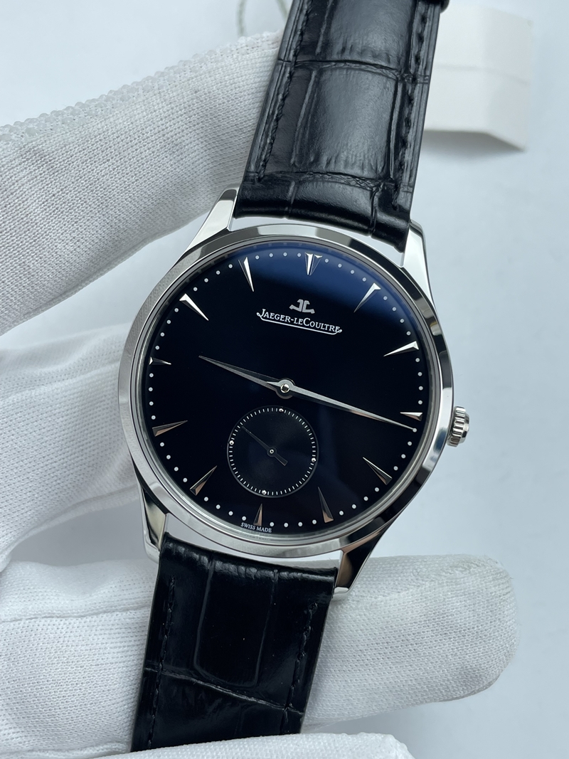 (준비완료/특급배송)NO.3554/ZF공장 예거 르클트르 마스터 울트라 씬 스몰 세컨즈 블랙다이얼 가죽